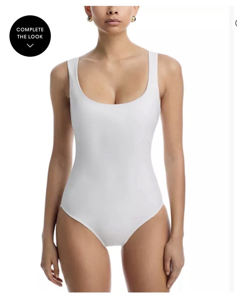 Stylest Dreamsculpt Swim One Piece XL Swimsuit Square Neck White Beach Pool